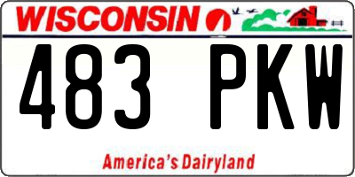WI license plate 483PKW