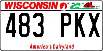 WI license plate 483PKX