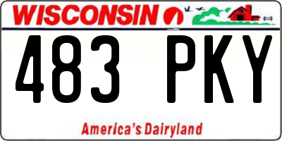 WI license plate 483PKY