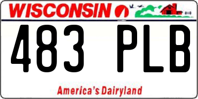 WI license plate 483PLB