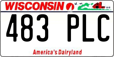 WI license plate 483PLC