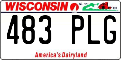 WI license plate 483PLG