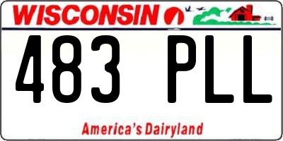 WI license plate 483PLL
