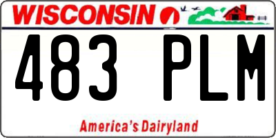 WI license plate 483PLM