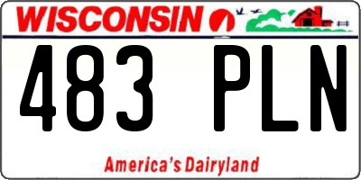 WI license plate 483PLN