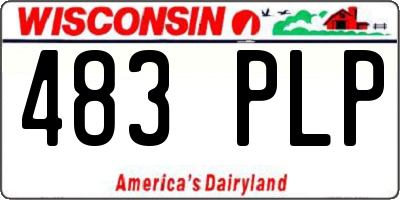 WI license plate 483PLP