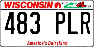 WI license plate 483PLR