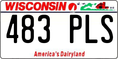 WI license plate 483PLS