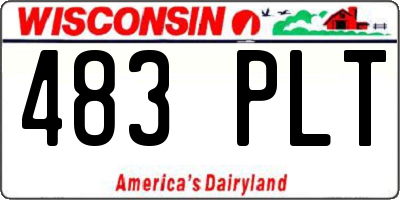WI license plate 483PLT
