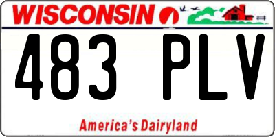 WI license plate 483PLV