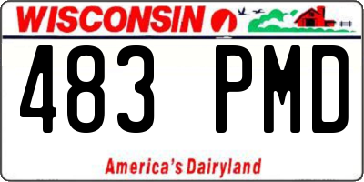 WI license plate 483PMD