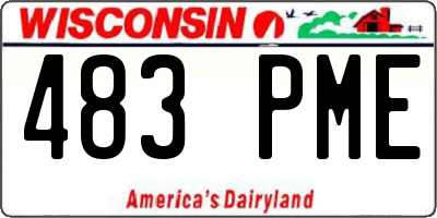 WI license plate 483PME