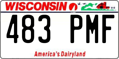 WI license plate 483PMF