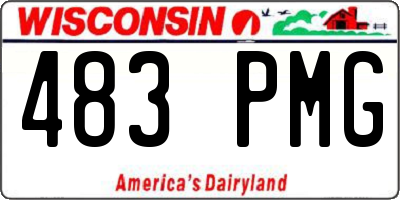 WI license plate 483PMG