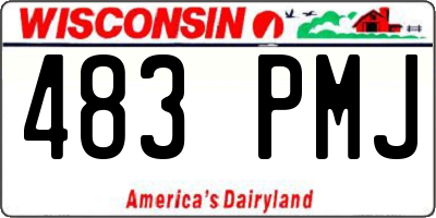 WI license plate 483PMJ