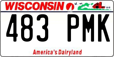 WI license plate 483PMK