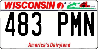 WI license plate 483PMN