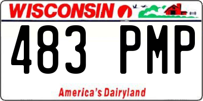 WI license plate 483PMP