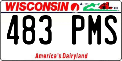 WI license plate 483PMS