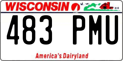 WI license plate 483PMU