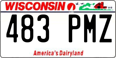 WI license plate 483PMZ