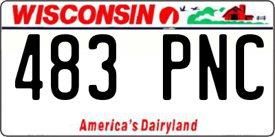 WI license plate 483PNC