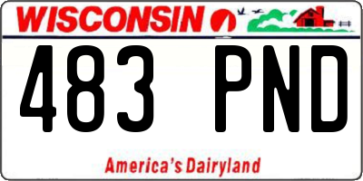 WI license plate 483PND