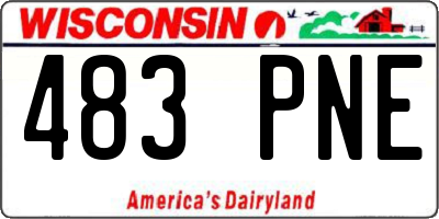 WI license plate 483PNE