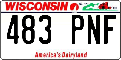 WI license plate 483PNF