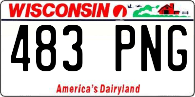 WI license plate 483PNG