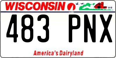 WI license plate 483PNX