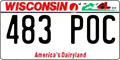 WI license plate 483POC