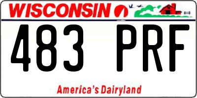 WI license plate 483PRF