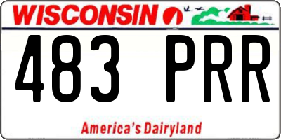 WI license plate 483PRR