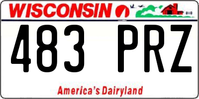 WI license plate 483PRZ
