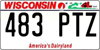 WI license plate 483PTZ