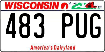 WI license plate 483PUG
