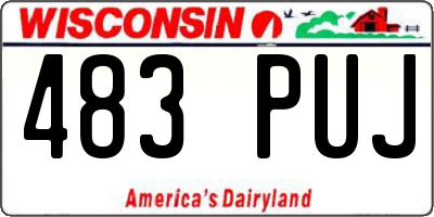WI license plate 483PUJ