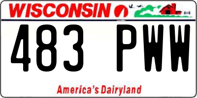 WI license plate 483PWW