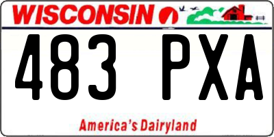 WI license plate 483PXA
