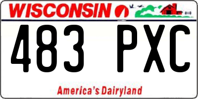 WI license plate 483PXC