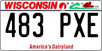 WI license plate 483PXE