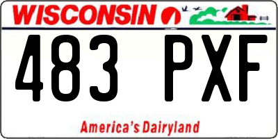WI license plate 483PXF