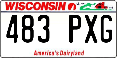 WI license plate 483PXG