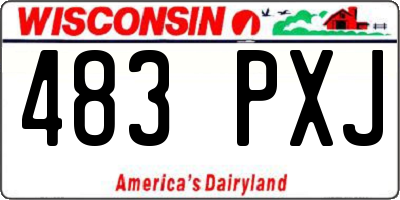 WI license plate 483PXJ