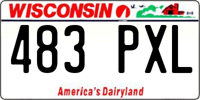 WI license plate 483PXL