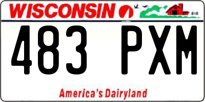 WI license plate 483PXM