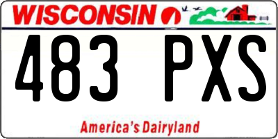 WI license plate 483PXS