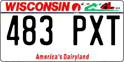 WI license plate 483PXT