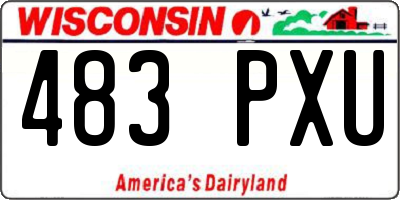 WI license plate 483PXU